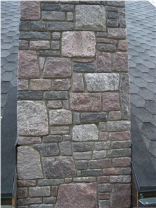 Small Granite Split Face Plate Wall Stone, Ashlar Stone