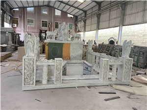 China White Marble Sarcophagus ,Mausoleum