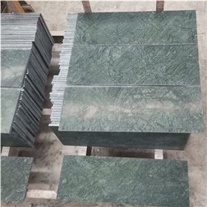 Green Marble Tiles With Honed Finishes For Decoration