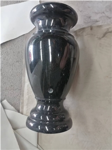 Black Granite  Memorial Vase
