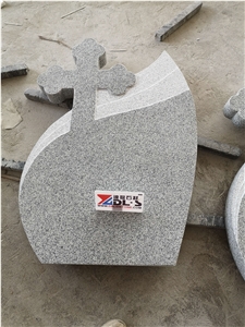 Granite Cross Grey G603 Memorial Tombstone Romania Style
