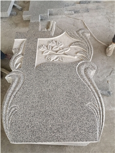 Grey G603 Granite Tombstone Engraved