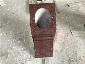 Red Granite Customized Single And Double Memorial Urns