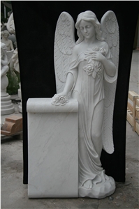 White Marble Sculpture Angel Western Style Statue Human