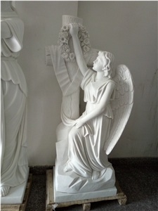 White Marble Sculpture Angel Western Style Statue Human