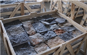 Yixian Black Slate Culture Stone Wall Cladding Loose Stone