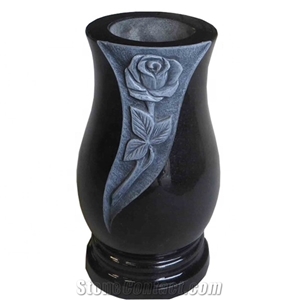 Funeral Accessories,Monumental Granite Vase For Tombstones