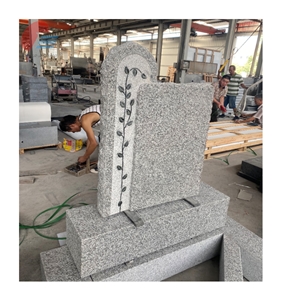 Cheapest Gray Granite Tombstone, Customized Monuments