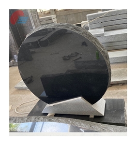 Good Quality Cheap Granite Monument Jet Black Tombstone
