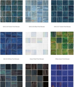Istanbul Blue Bisazza Glass Pool Mosaic Tiles
