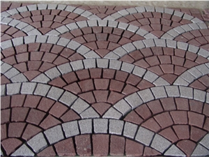 Red Porphyry Stone Cube Paver