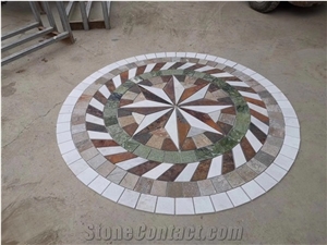 Stone Marble Meddallions For Hall Floor Tile