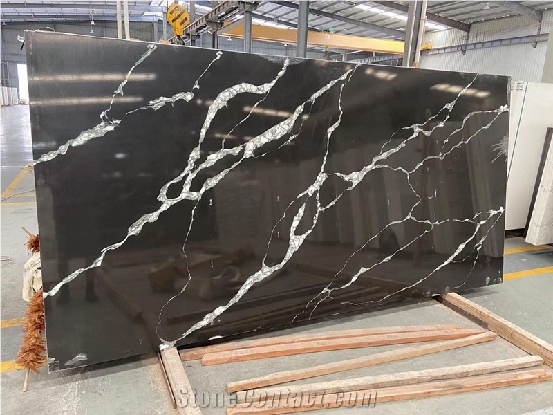 Black Artificial Stone Quartz Slabs
