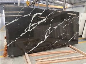 Black Artificial Stone Quartz Slabs