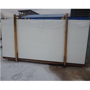 Pure White Artificial Marble Engineer Nano Glass Stone Slabs