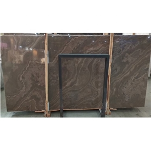 Coffee Vein Wood Marble Slabs China Brown Natural Stone