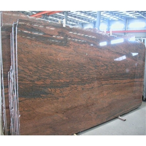 Fantasia Salmon Granite Slabs Brazil Natural Stone