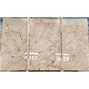 Premium Rose White Cream Marble Slabs Turkey Beige Stone