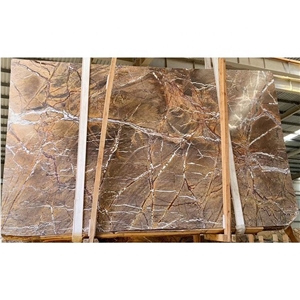 Rain Forest Brown Marble Slabs & Tiles, India Brown Marble