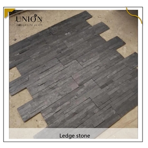 UNION DECO Black Slate Stone Wall Cladding Veneer Wall Panel