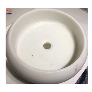Customized China Han White Marble Bathroom Sinks