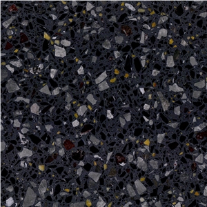 DXW215 Autumn Moon Terrazzo Black Artificial Stone