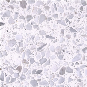DXW301 Alpine Terrazzo White Stone Slabs For Foor Wall