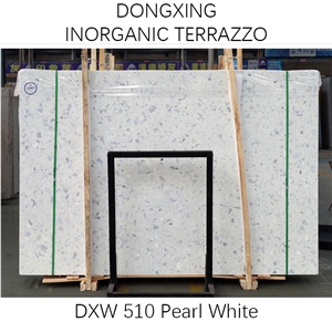 DXW510 Pearl White Terrazzo White Big Slab Tile