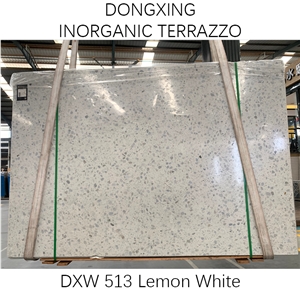 DXW513 Lemon White Inorganic Terrazzo Big Slab Tile