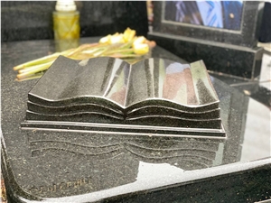 Book Shape Slant Grave Stone