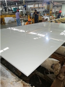 Pure White Nano Glass Panel Slab