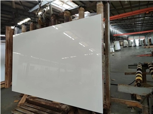 Pure White Nano Glass Panel Slab