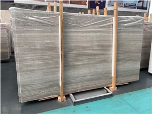 China Marble Wooden Grey Slab Decoration