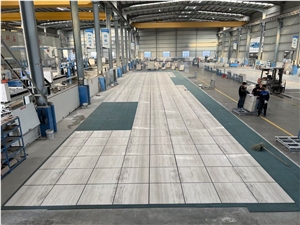 Drylaying Wooden White Marble Tiles For Flooring