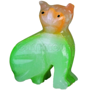 Onyx Natural Stone Cat Animal Figurine Sculpture