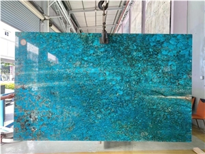 Blue Fantasy Granite Ocean Blue Slab In China Stone Market
