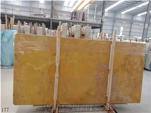 China Henan Gold Marble Big Size Slabs For Interior Design