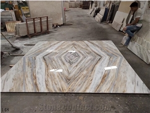 China Lafite White Marble Tiles Polished For Bookmatched