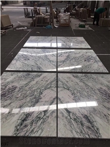 China Violet White Marble Middle Slab For Floor Applications