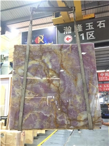 Iran Purple Onyx  Persian  Onice Slab In China Stone Market