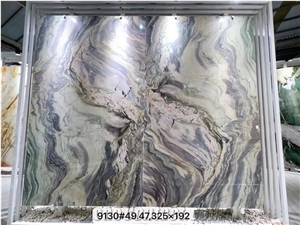 Silk Road Quartzite  Green Fusion Wow Slab In China Market