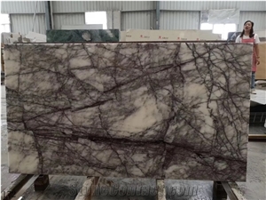 Turkey Incense Plum Marble Middle Slabs For Indoor Flooring