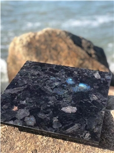 Volga Blue Granite Labradorit Polished Big Slab Wet Room Use