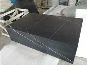 Plinth Low Black Marquina Center Coffee Table