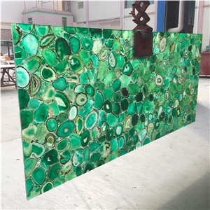 Large Green Agate Semi Precious Stone Slab Wholesale