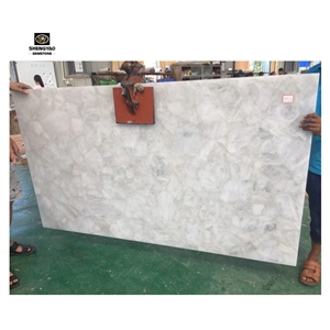 Wholesale Large White Crystal Gemstone Slab