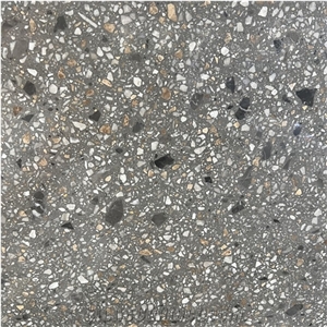Atlantic Grey Terrazzo Stone Slab Tiles For Hotel Floor Wall