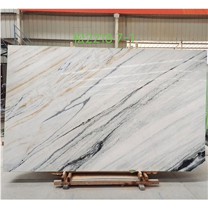 Bookmatch China Panda White Marble Slabs For Background Wall