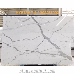 High End Luxury Calacatta White Marble Slab For Floor Wall