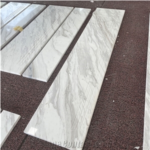 High Quality Good Design Volakas White Marble Stairs Step